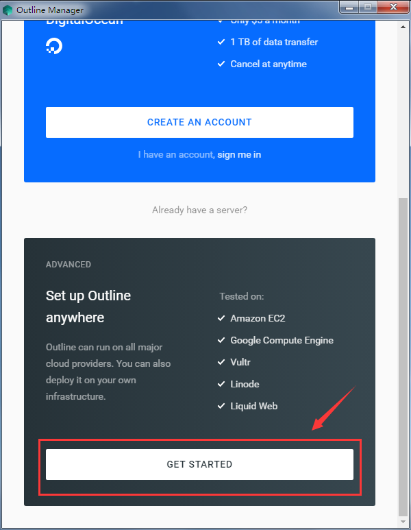 使用谷歌Outline搭建VPN服务器插图2