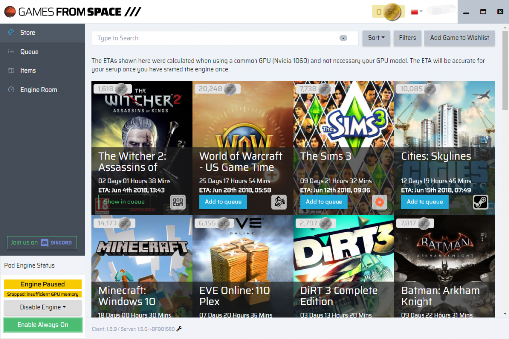使用Games From Space 从“虚空”中获得游戏插图4