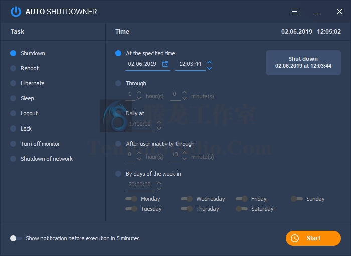 Auto Shutdowner v1.3.1 Windows定时关机重启工具