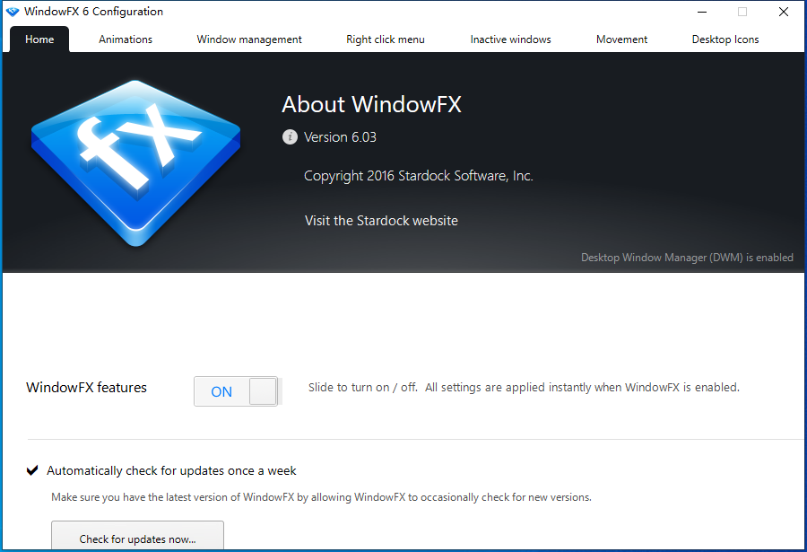 窗口动画美化工具 WindowFX v6.03 破解版插图