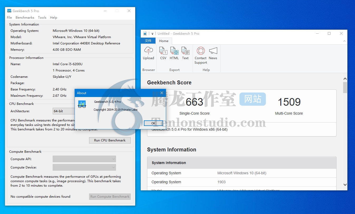 CPU基准性能测试工具 Geekbench Pro v5.2.4 破解版