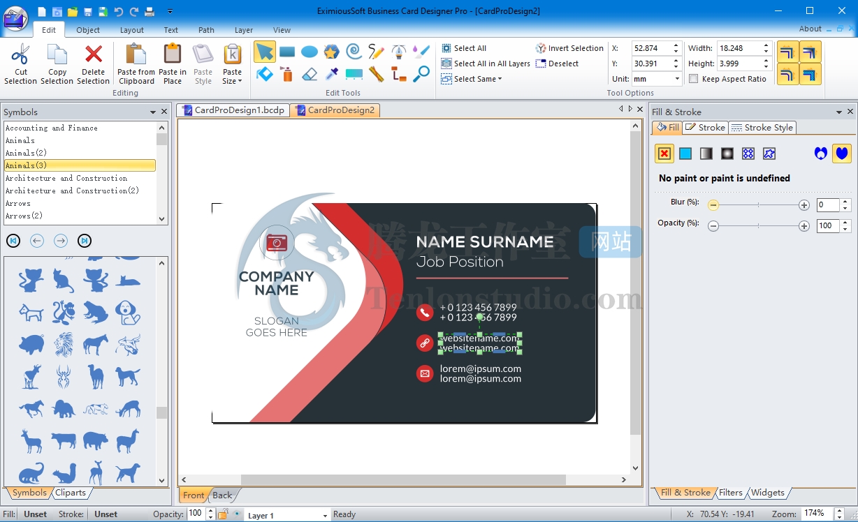 名片设计工具 EximiousSoft Business Card Designer Pro v3.26 破解版插图
