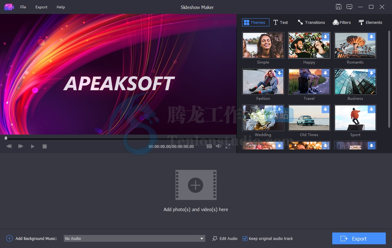 幻灯片制作工具 Apeaksoft Slideshow Maker v1.0.18 破解版