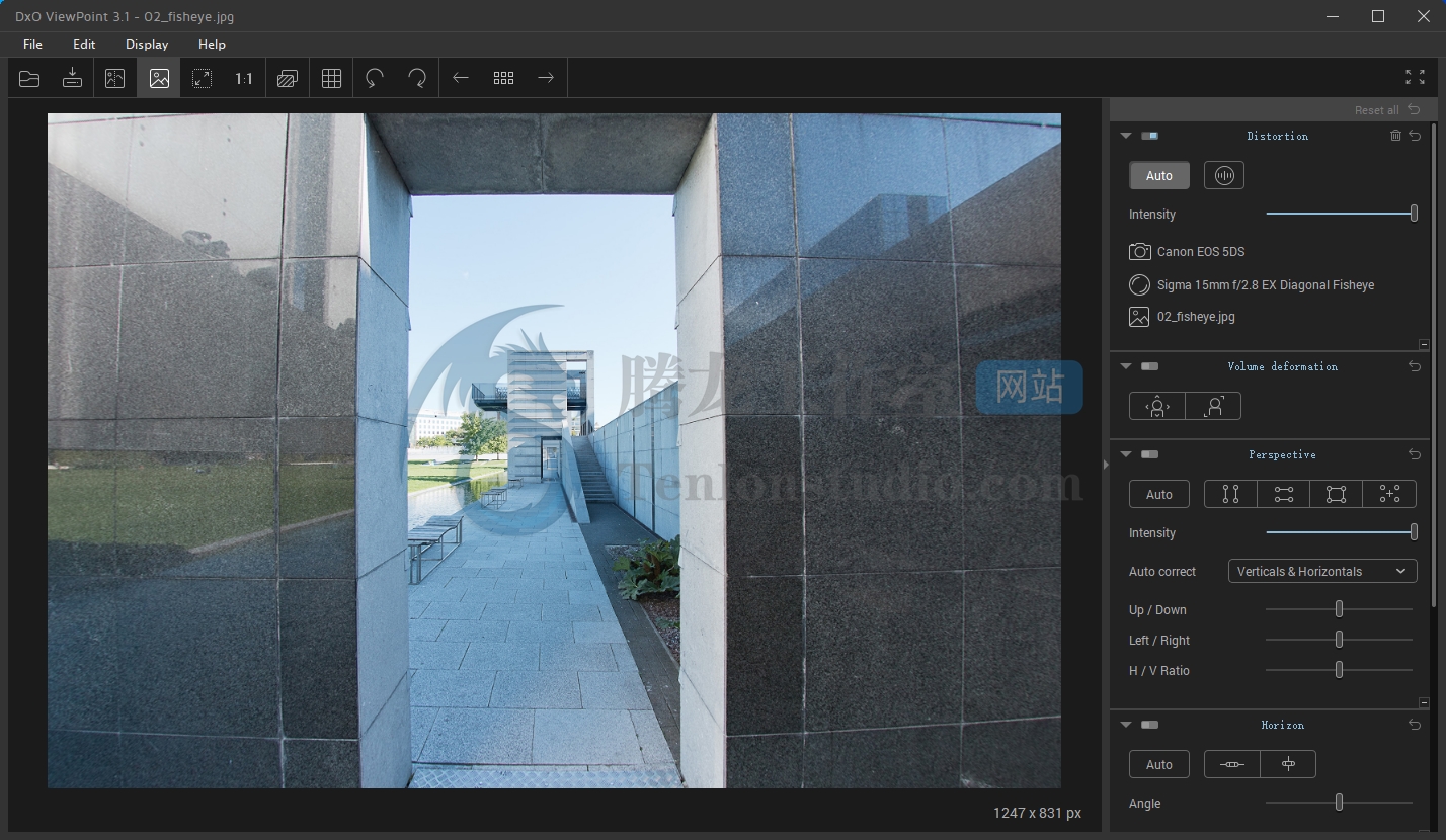 图像镜头畸变修复软件 DxO ViewPoint v3.1.16 Build 289 破解版