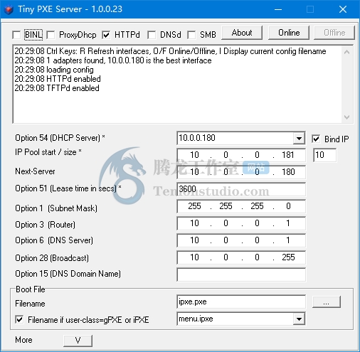 Tiny PXE Server v1.0.0.23 微型PXE网启服务器便携版