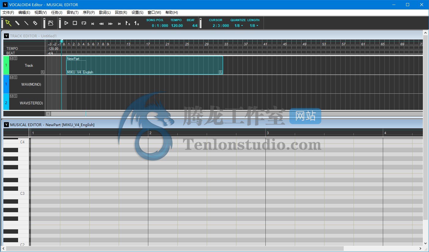 歌声合成器软件YAMAHA VOCALOID4 Editor v4.3.0 破解版- 腾龙工作室