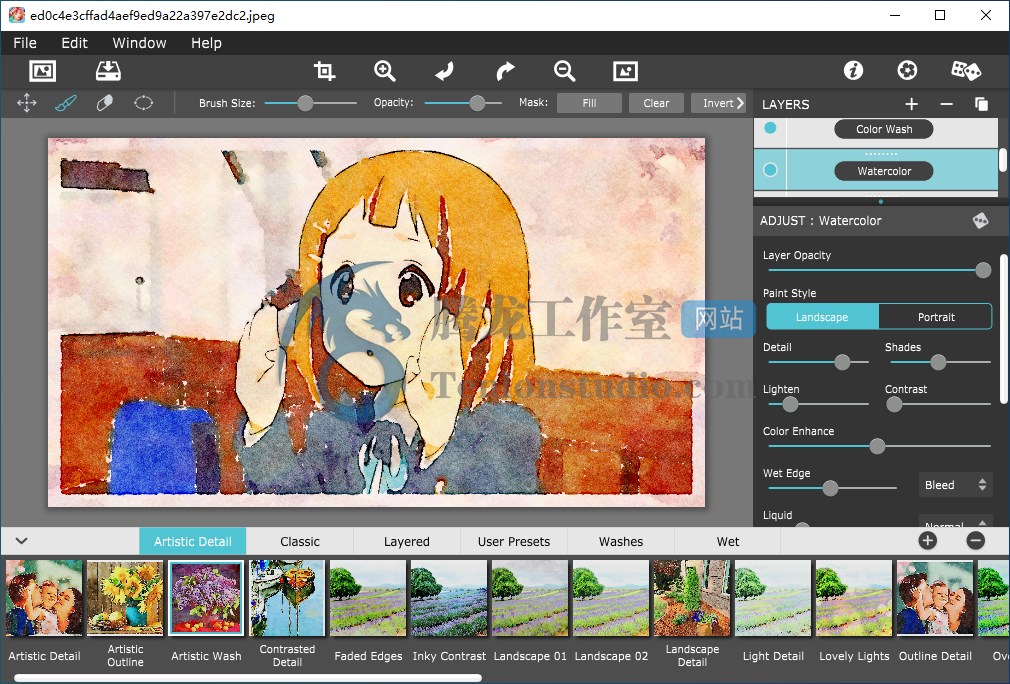 照片转水彩画工具 Jixipix Watercolor Studio v1.4.10 破解版