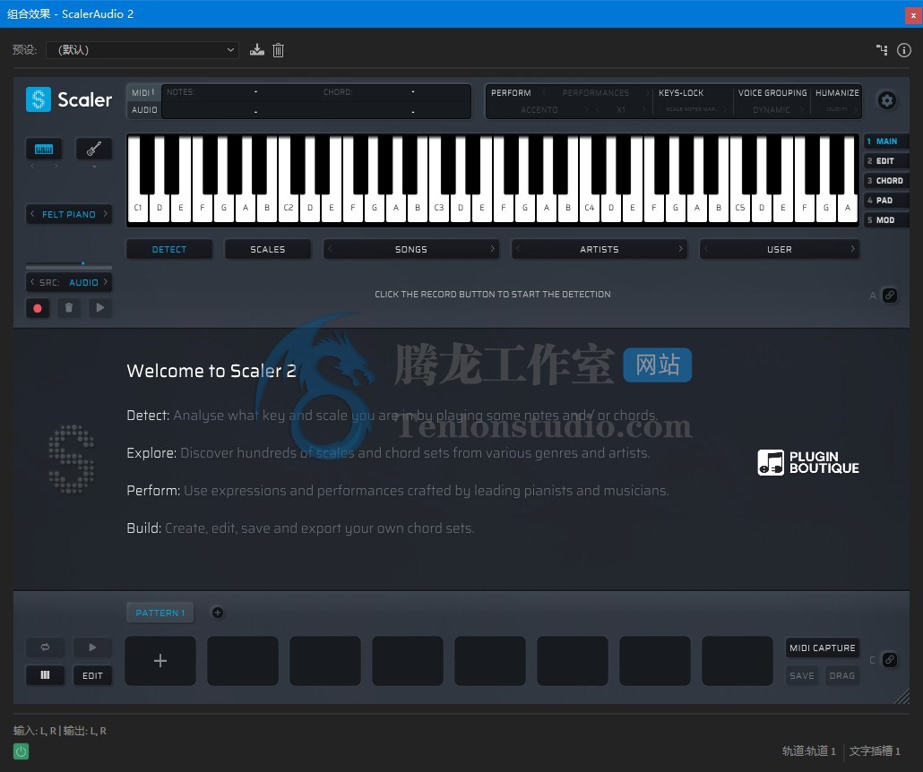 和弦辅助制作插件 Plugin Boutique Scaler 2 v2.8.0 R2R破解版插图 和弦辅助制作插件 Plugin Boutique Scaler 2 v2.8.0 R2R破解版插图