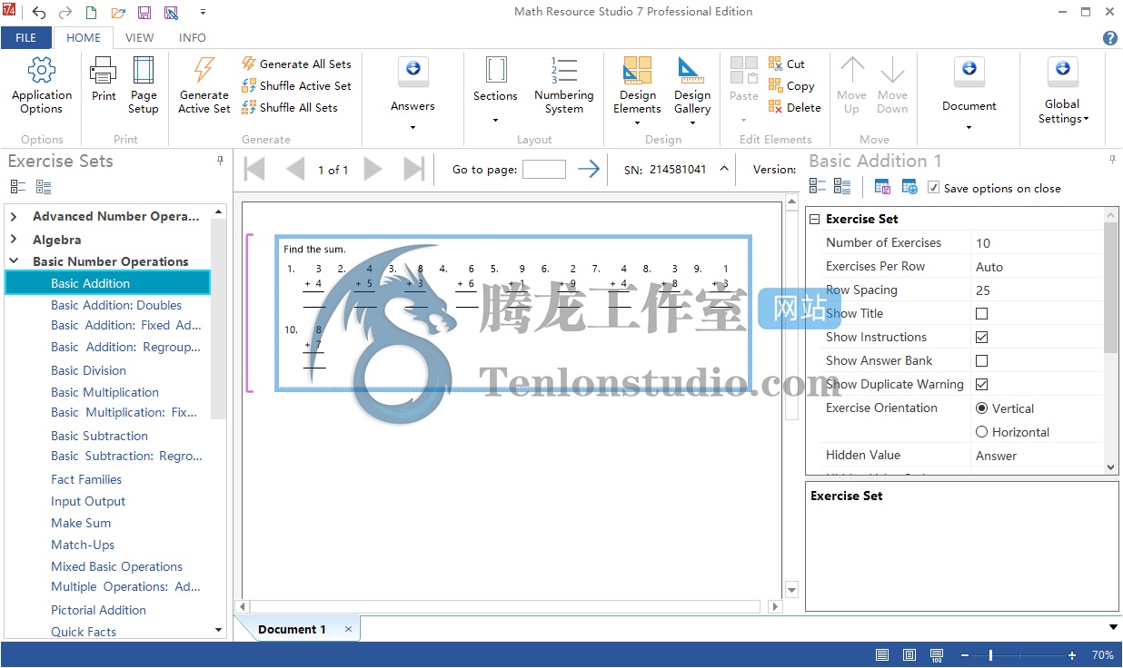 数学练习题生成器 Math Resource Studio Professional v7.0.173 破解版插图 数学练习题生成器 Math Resource Studio Professional v7.0.173 破解版插图