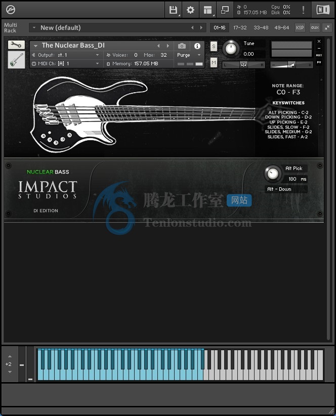 Impact Studios The Nuclear Bass v1.0 (DI+PRO) – Kontakt贝斯音色库插图