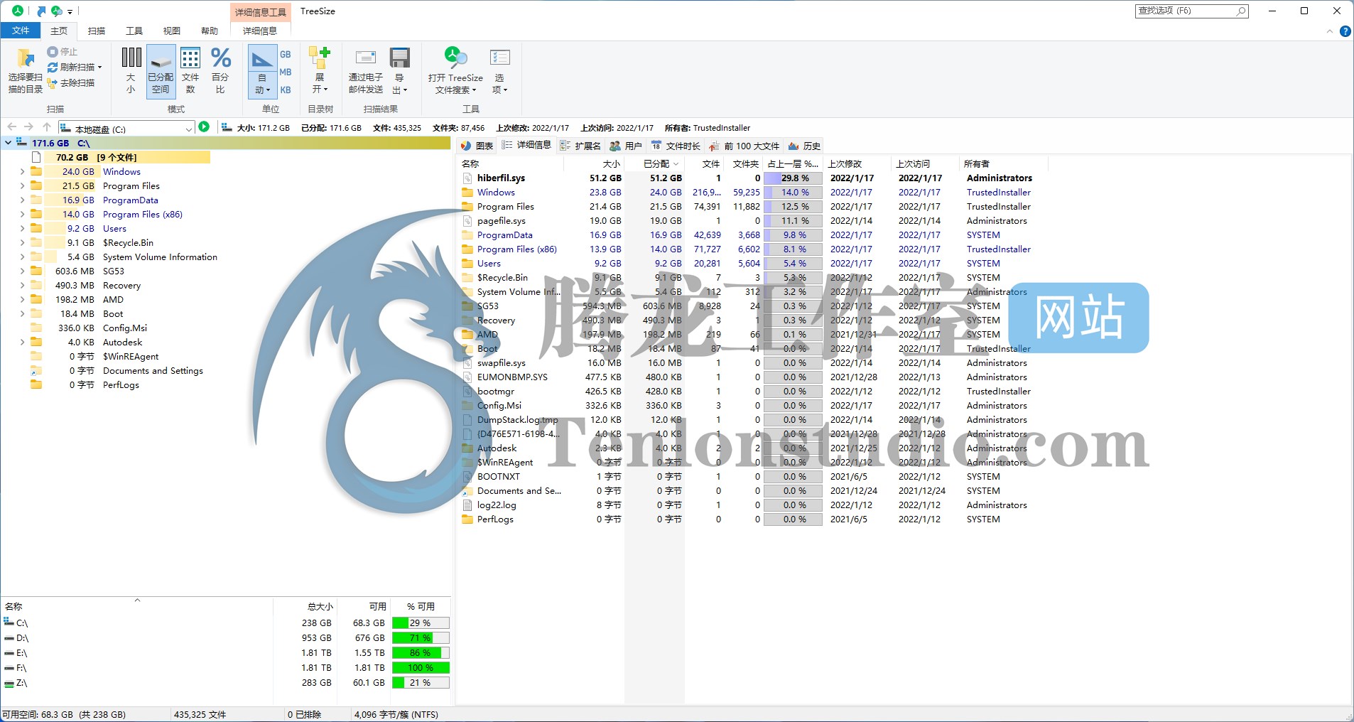 磁盘容量分析器 TreeSize Professional v8.6.1.1764 破解版插图 磁盘容量分析器 TreeSize Professional v8.6.1.1764 破解版插图