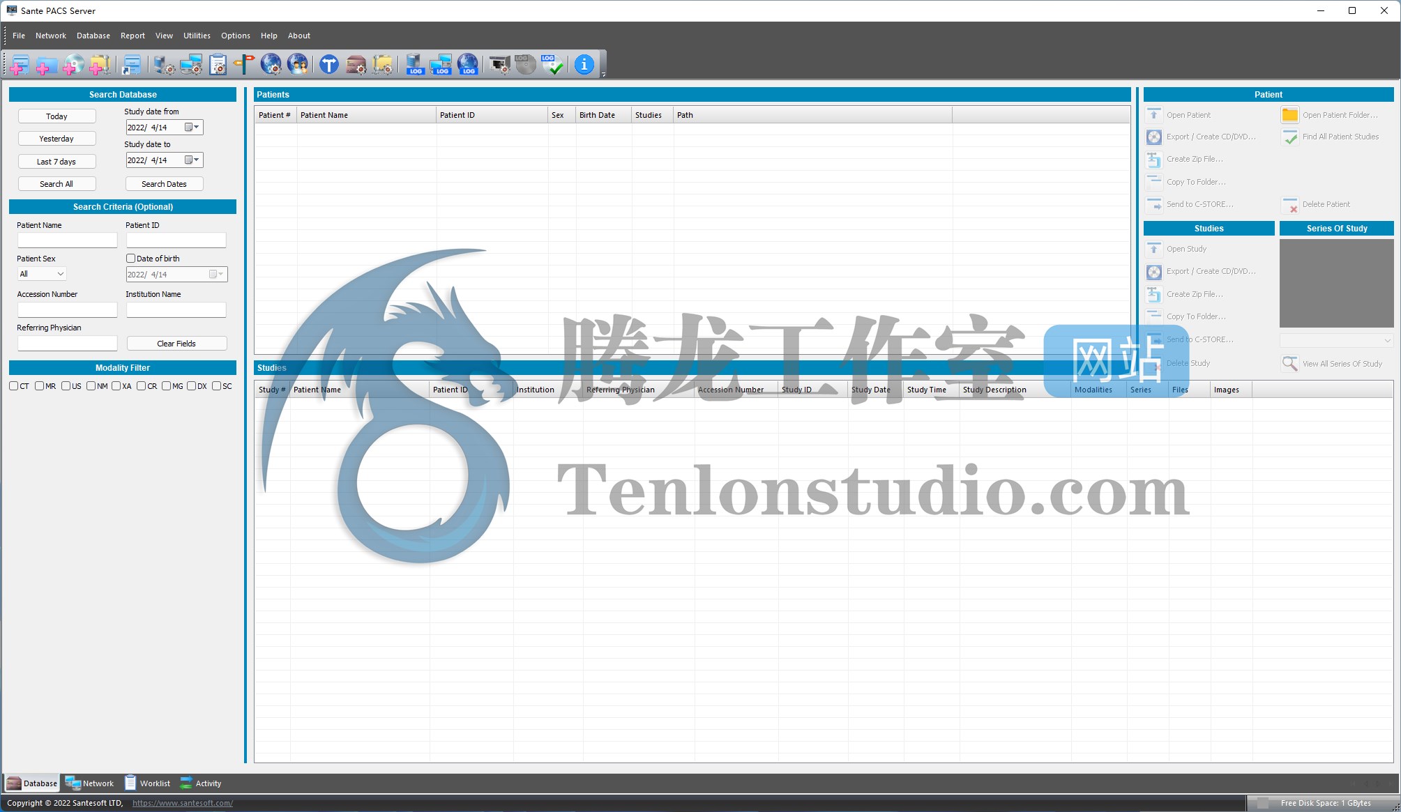 医疗影像存储系统服务器软件 Sante PACS Server v3.3.6 破解版插图 医疗影像存储系统服务器软件 Sante PACS Server v3.3.6 破解版插图