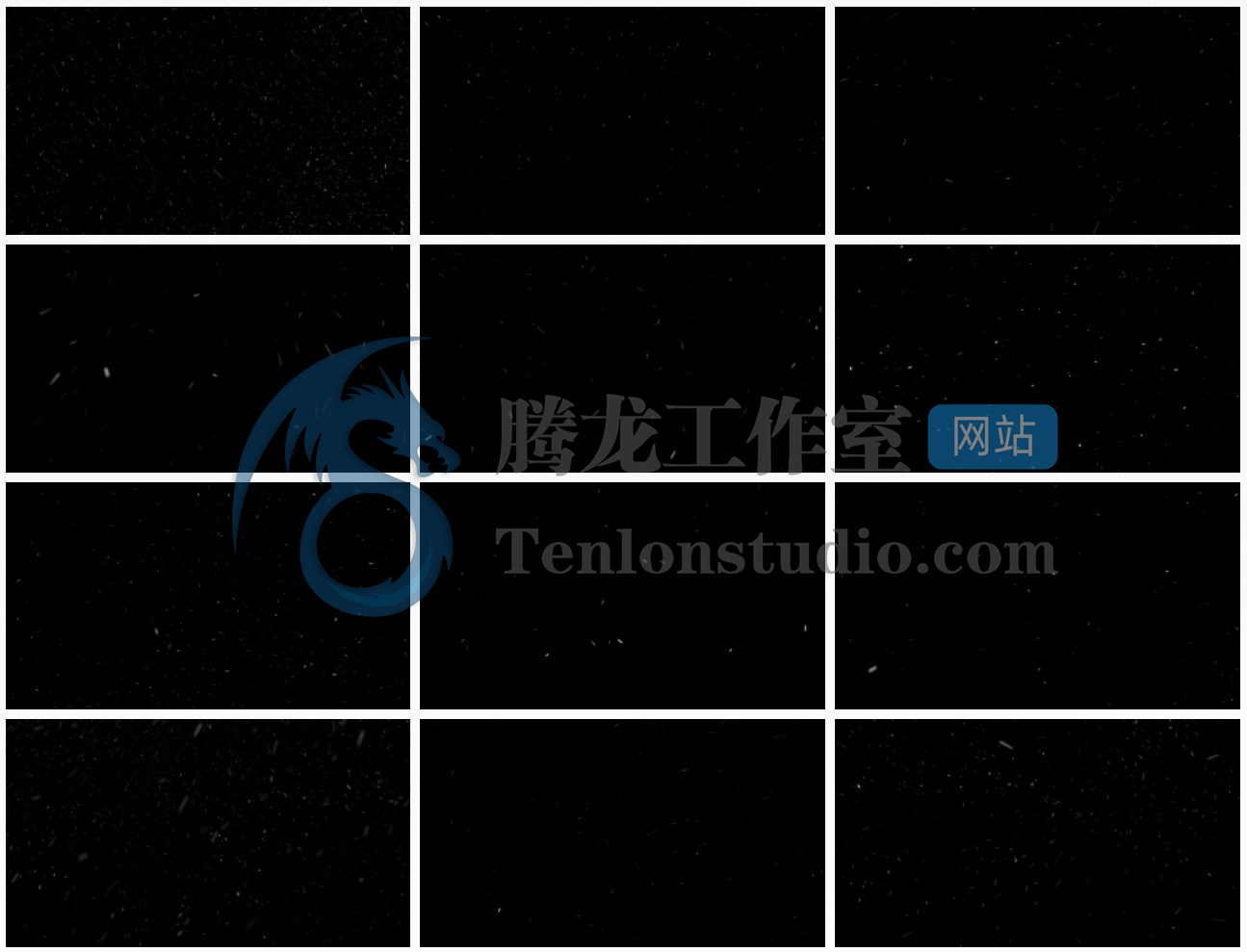 Lens Distortions Snow - 120个冬日下雪雪花飘落粒子效果4K视频素材