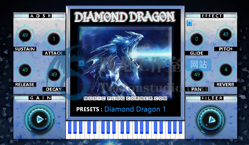 Music-Plug-Corner Diamond Dragon VST v5.0 音效合成器插件