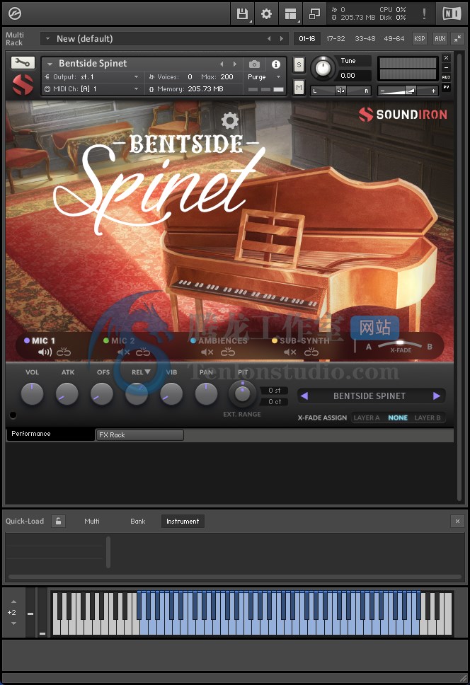 Soundiron Bentside Spinet (Kontakt) 十七世纪意大利家用键盘乐器音色库插图