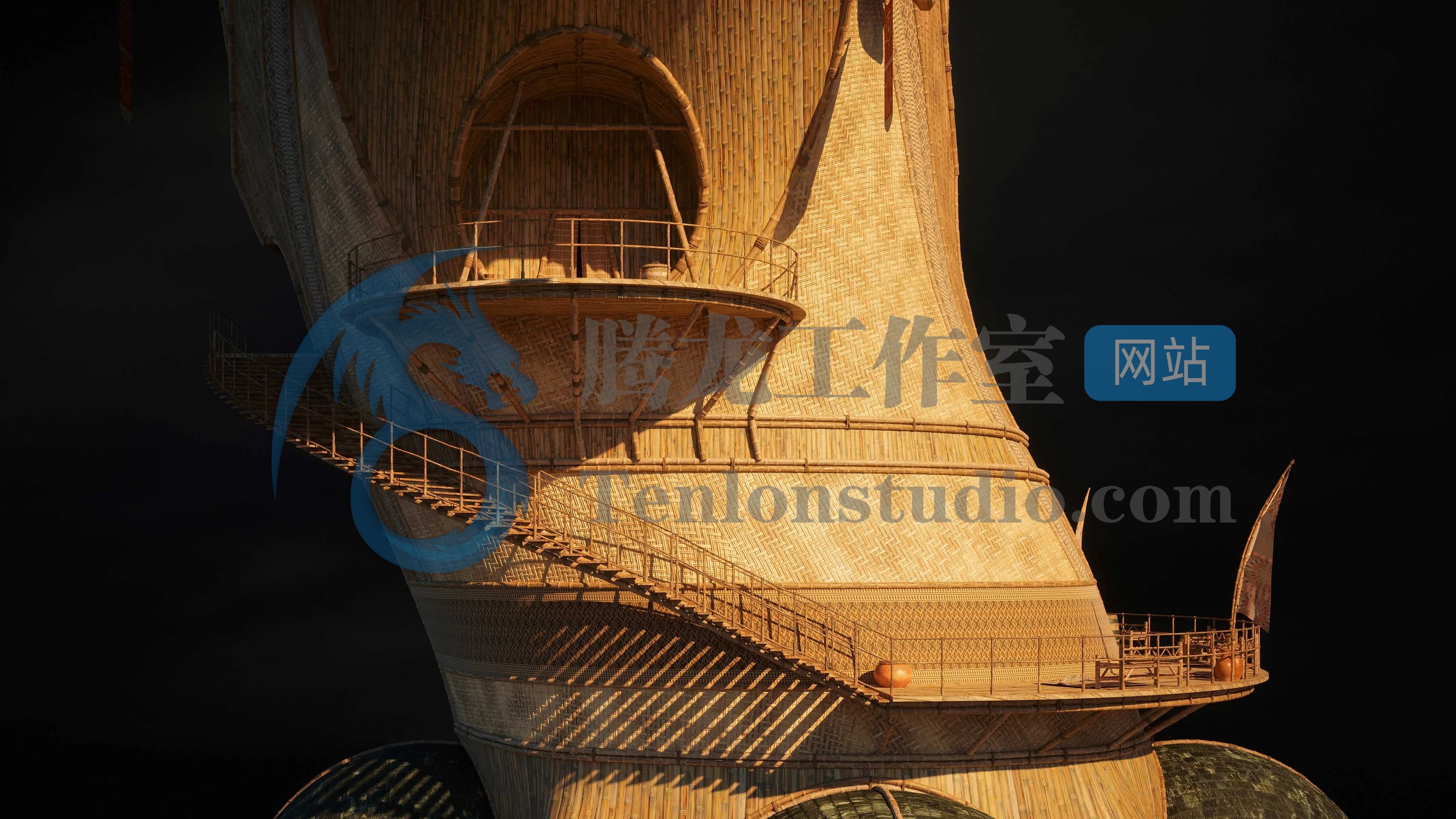 KitBash3D Gaea 幻想和平王国建筑场景3D模型插图2