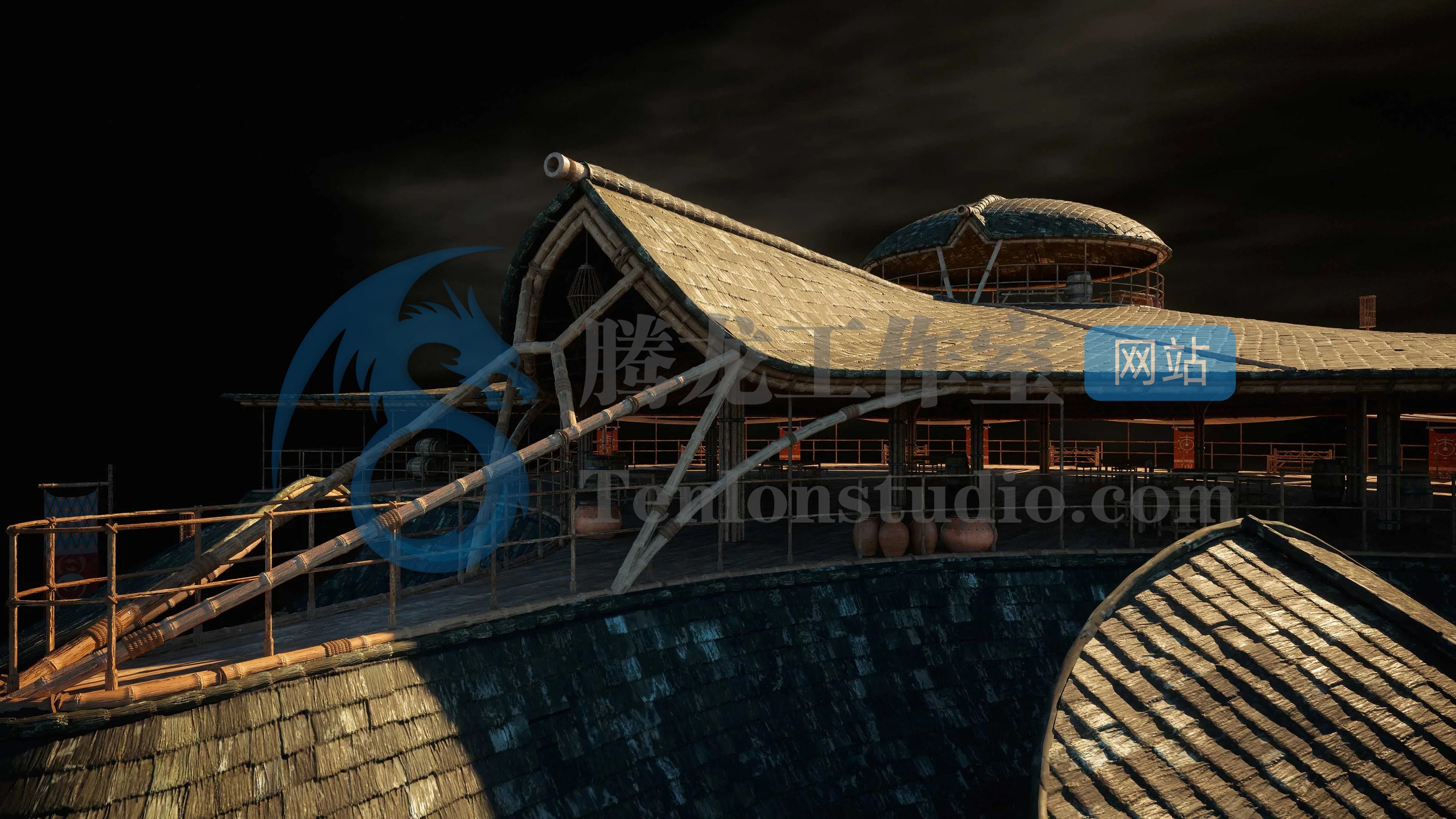 KitBash3D Gaea 幻想和平王国建筑场景3D模型插图3