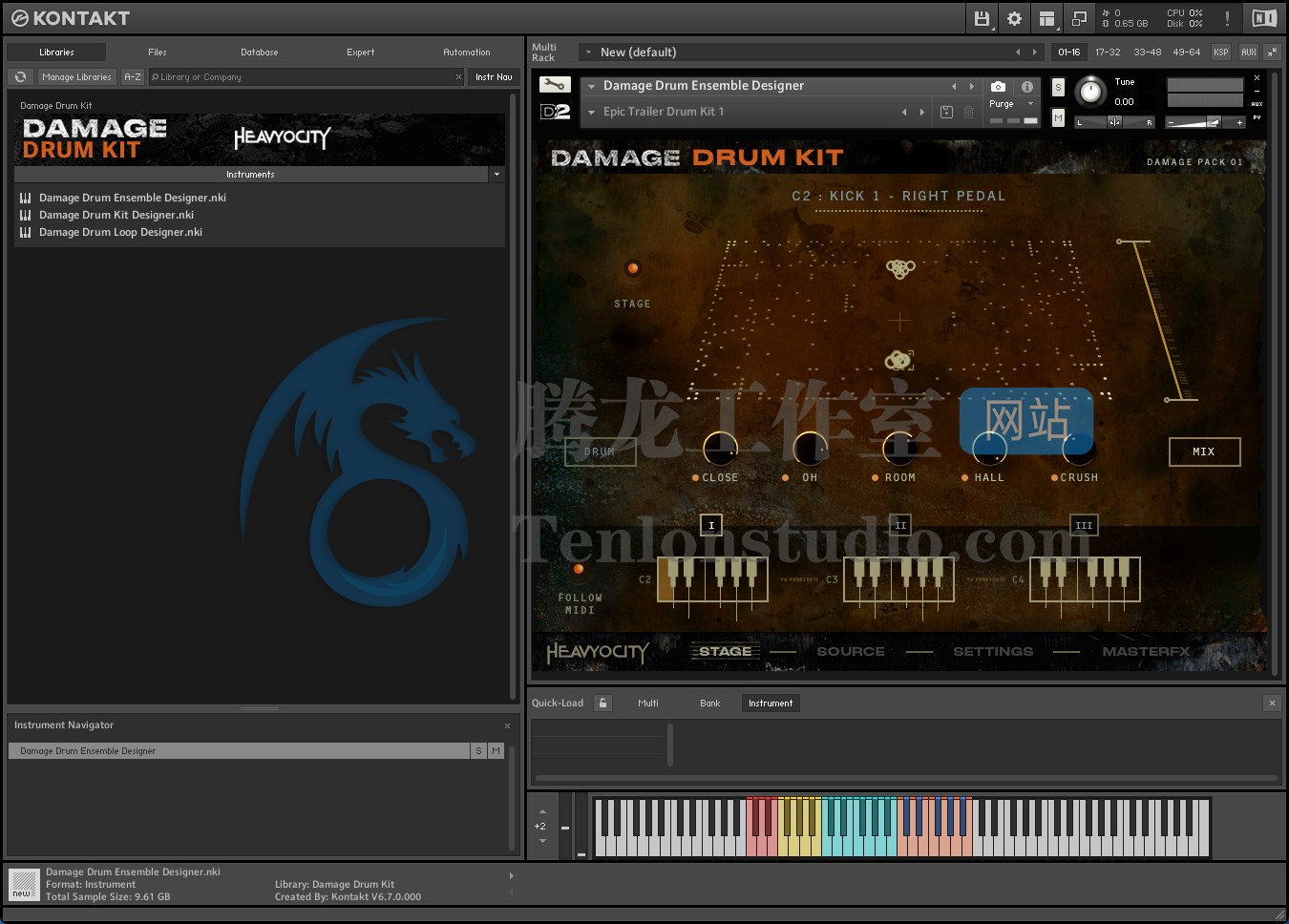Heavyocity Damage Drum Kit (Kontakt) 史诗级架子鼓打击乐音色库插图