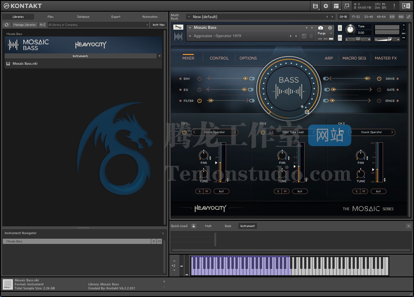 Heavyocity Mosaic Bass (Kontakt) 虚拟乐器贝斯音色库插图