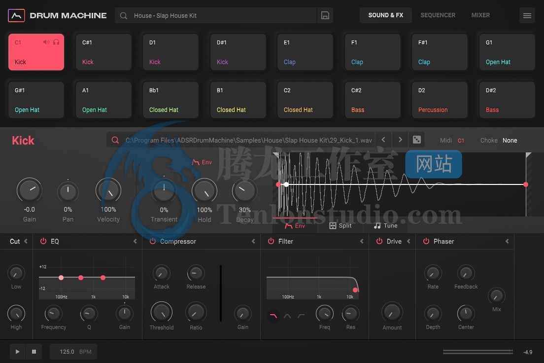 鼓音序器 ADSR Drum Machine v1.3.0 MOCHA破解版插图 鼓音序器 ADSR Drum Machine v1.3.0 MOCHA破解版插图
