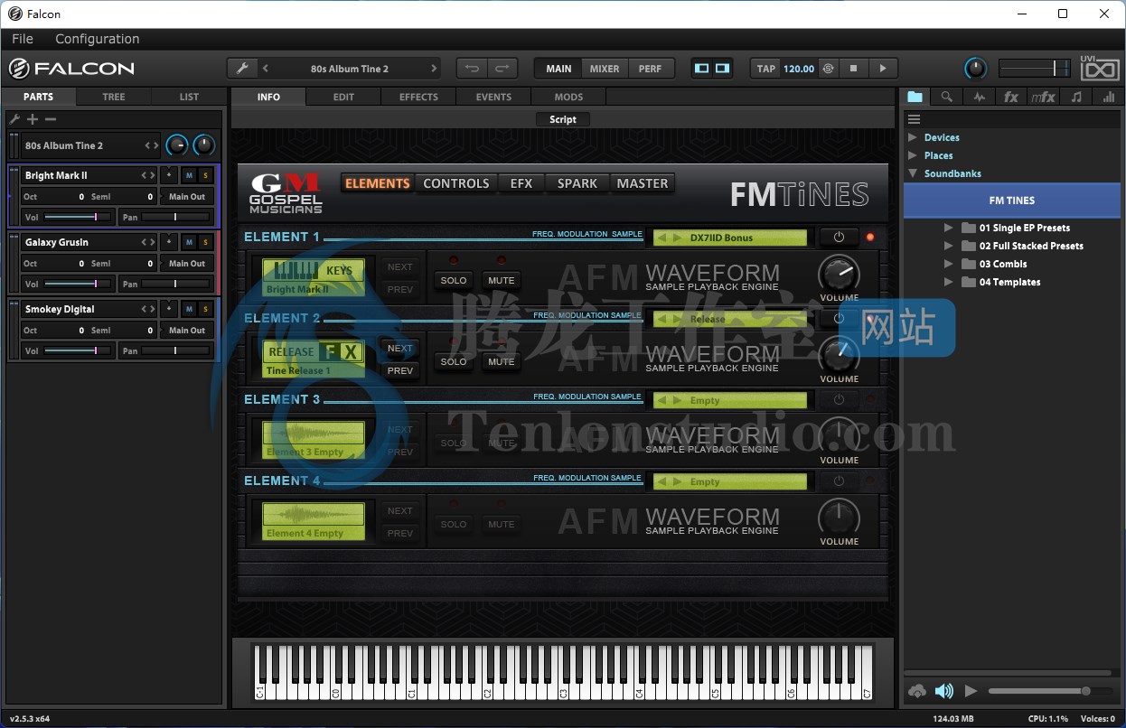Gospel Musicians FM TiNES (Falcon) 模拟合成器音色库插图 Gospel Musicians FM TiNES (Falcon) 模拟合成器音色库插图