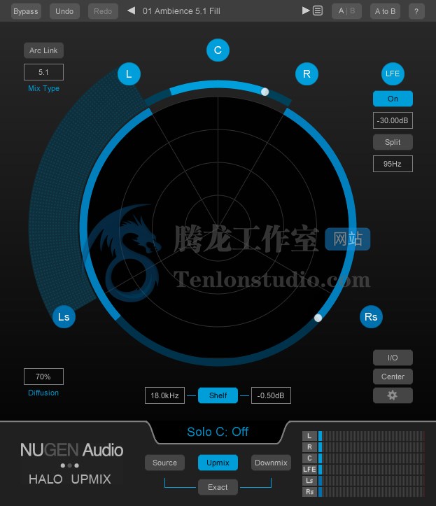 音频立体声效果器插件 Nugen Audio Halo Upmix v1.7.0.4 R2R破解版插图 音频立体声效果器插件 Nugen Audio Halo Upmix v1.7.0.4 R2R破解版插图