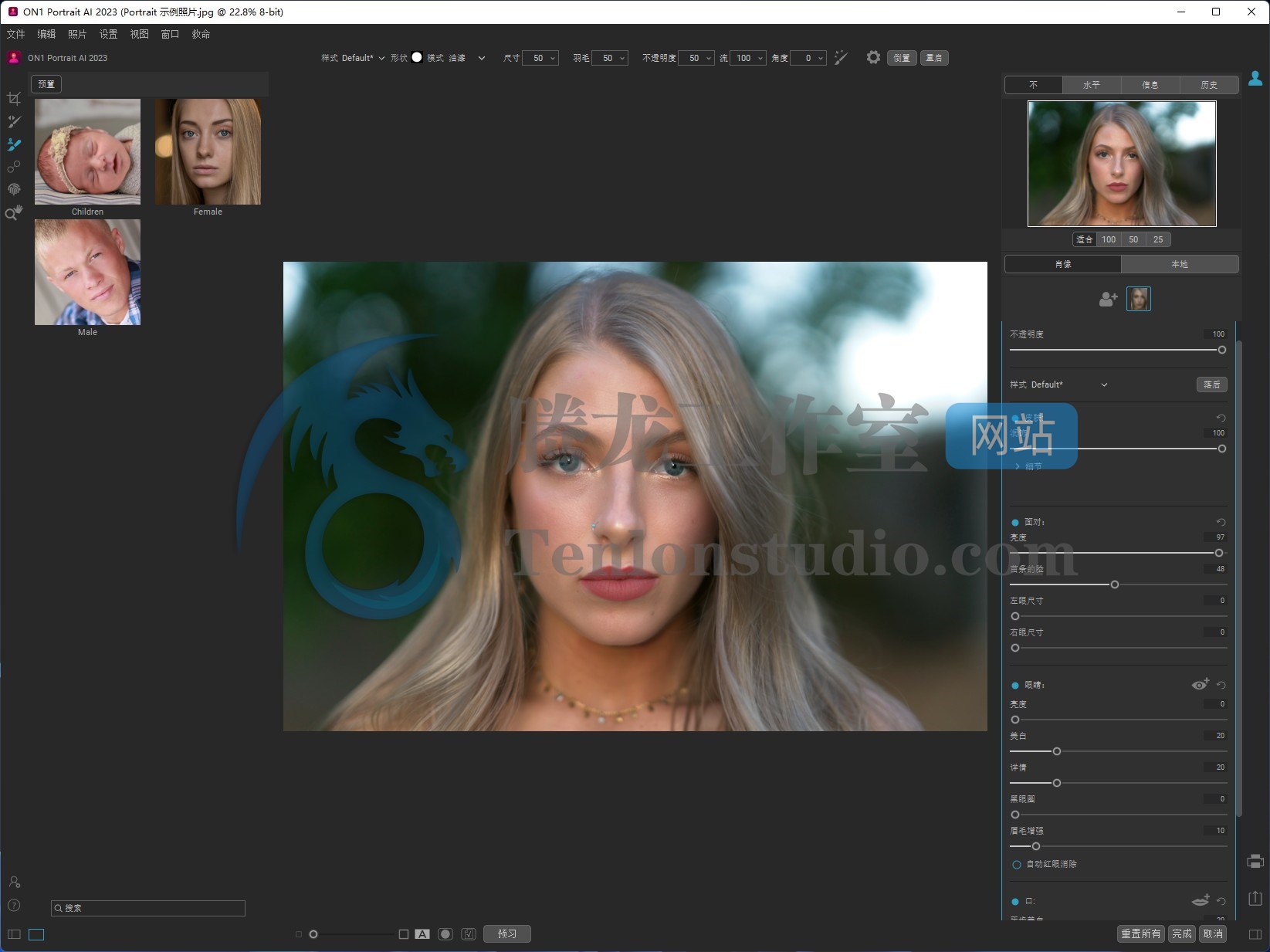 智能人像编辑工具 ON1 Portrait AI 2023.5 v17.5.1.14051 破解版插图 智能人像编辑工具 ON1 Portrait AI 2023.5 v17.5.1.14051 破解版插图