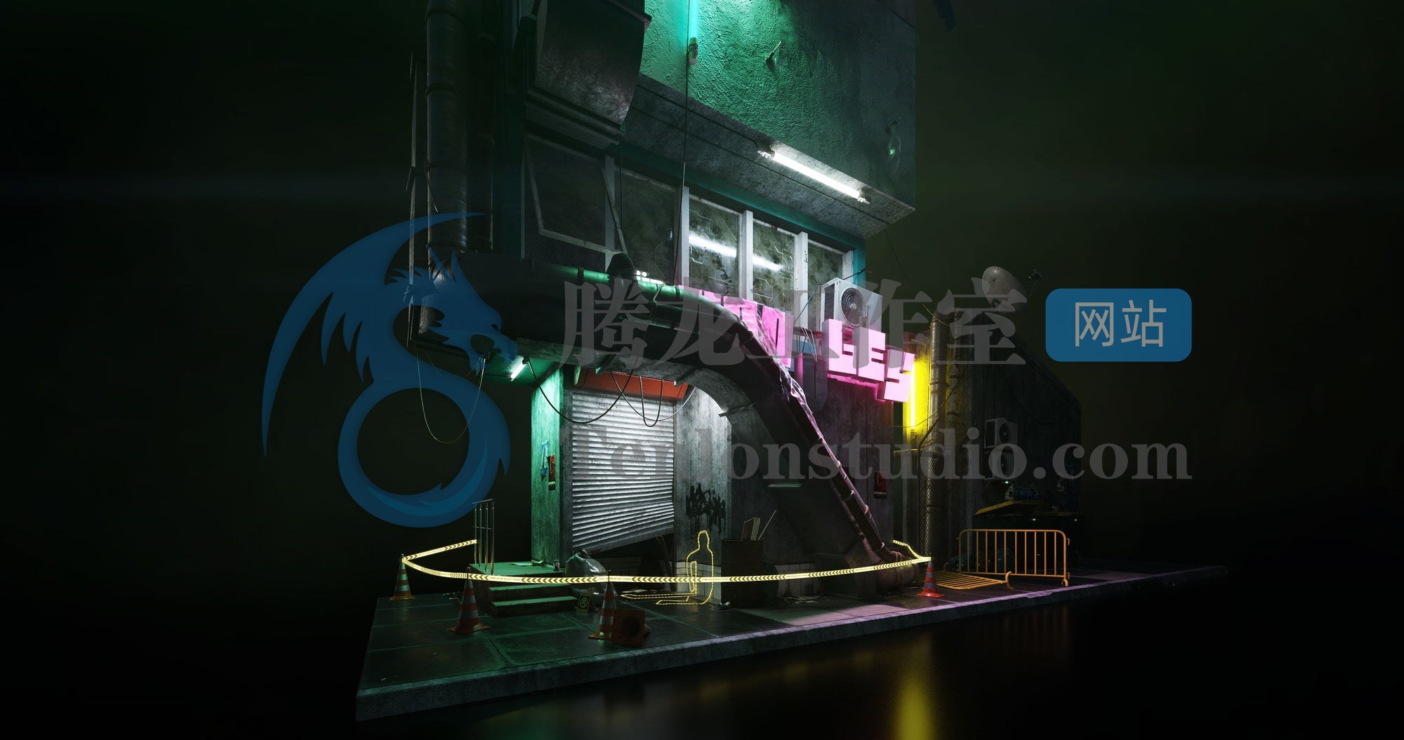 KitBash3D Cyber District 叛逆赛博朋克世界场景3D模型插图6 KitBash3D Cyber District 叛逆赛博朋克世界场景3D模型插图6