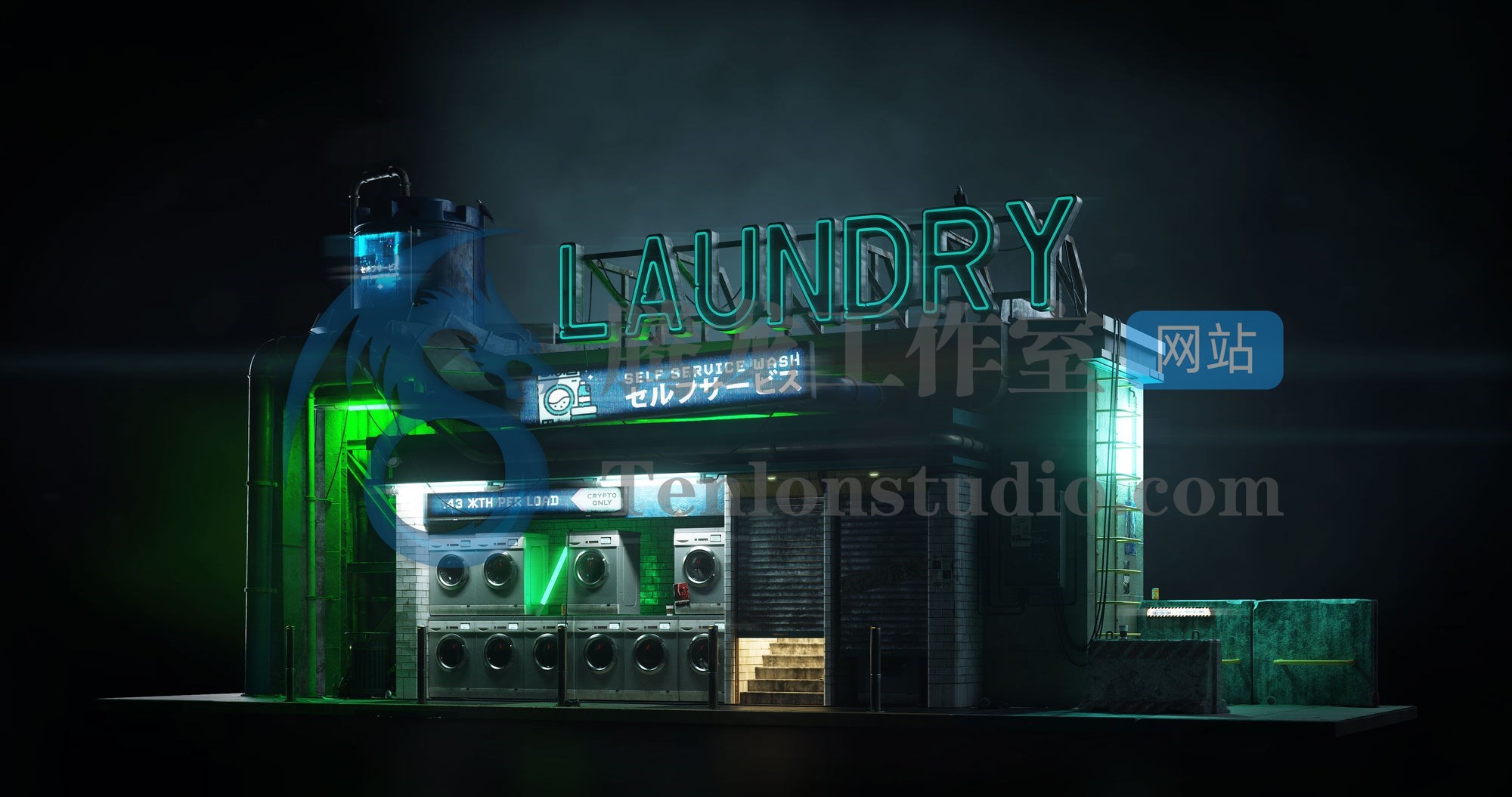 KitBash3D Cyber District 叛逆赛博朋克世界场景3D模型插图 KitBash3D Cyber District 叛逆赛博朋克世界场景3D模型插图