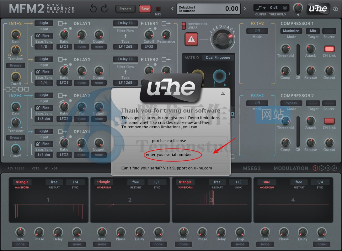 音频延迟效果器插件 Uhe MFM2 v2.5.0 破解版插图1 音频延迟效果器插件 Uhe MFM2 v2.5.0 破解版插图1