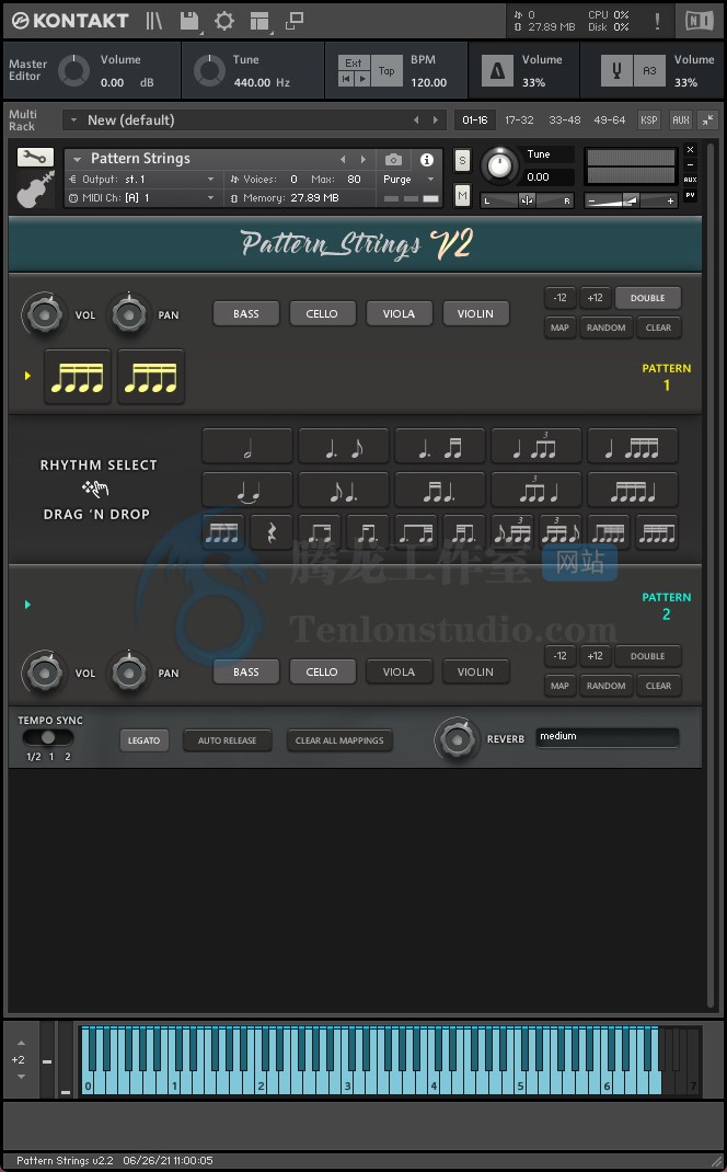 Ben Osterhouse Pattern Strings v2.2 (KONTAKT) 节奏弦乐音源插图 Ben Osterhouse Pattern Strings v2.2 (KONTAKT) 节奏弦乐音源插图