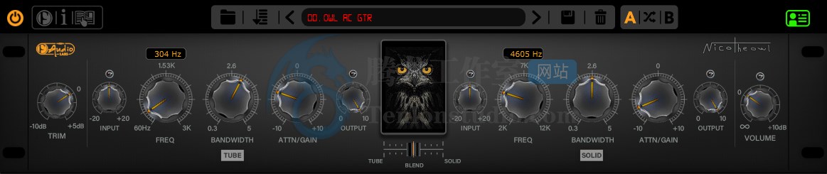音频前置放大器插件 F-AudioLabs NicoTheOwl v1.2.1 破解版插图 音频前置放大器插件 F-AudioLabs NicoTheOwl v1.2.1 破解版插图