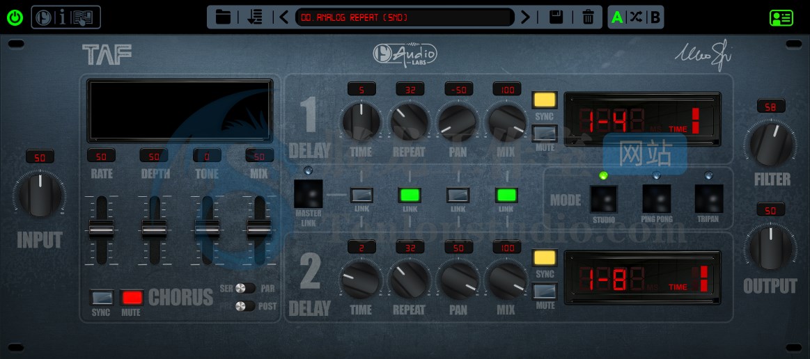 音频延迟效果器插件 F-AudioLabs Taf v1.2.0 破解版插图 音频延迟效果器插件 F-AudioLabs Taf v1.2.0 破解版插图