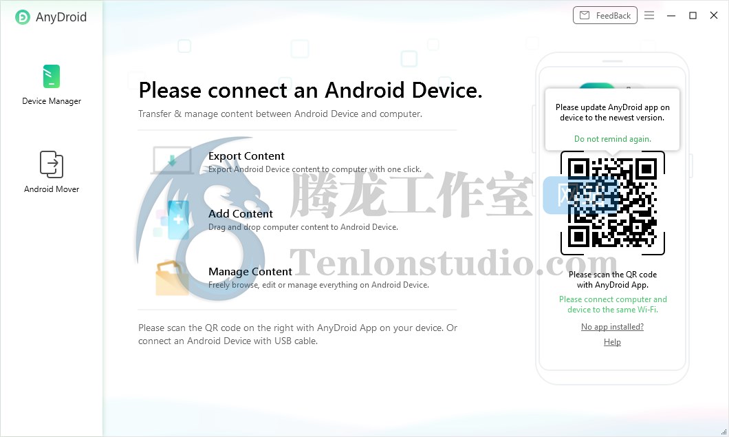 安卓手机数据备份管理工具 AnyDroid v7.5.0.20211009 破解版插图1 安卓手机数据备份管理工具 AnyDroid v7.5.0.20211009 破解版插图1