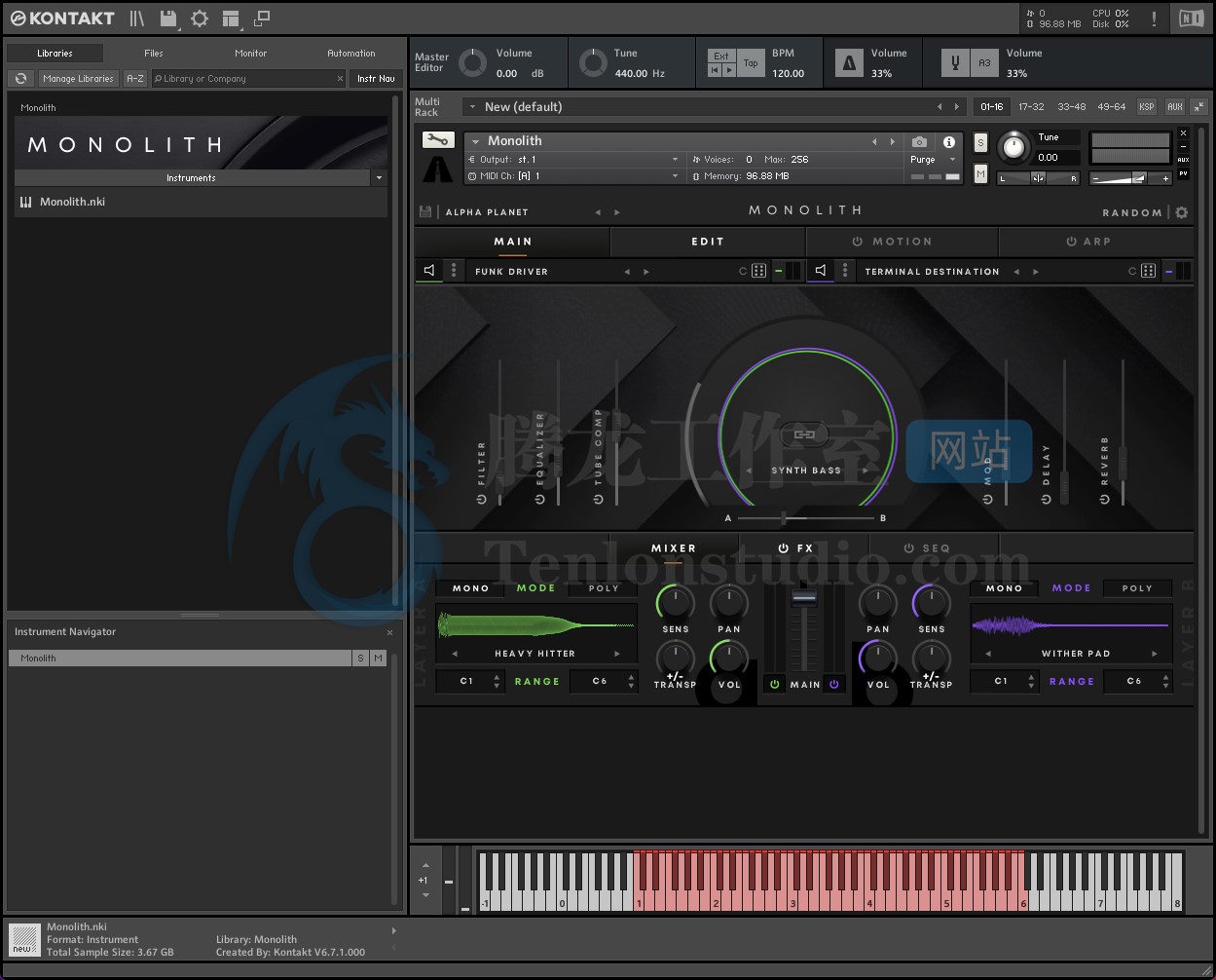 Artistry Audio Monolith (KONTAKT) 巨石低音合成音源插图 Artistry Audio Monolith (KONTAKT) 巨石低音合成音源插图