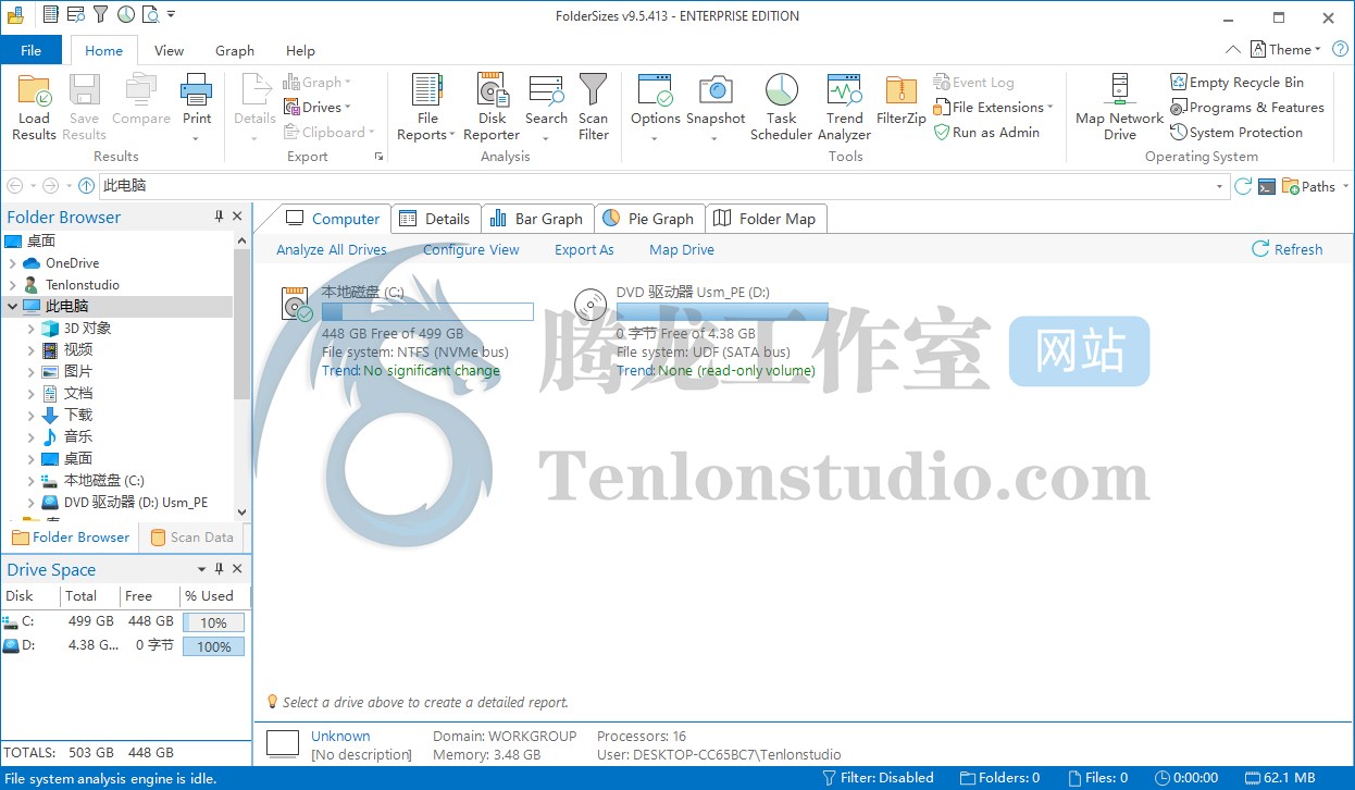 磁盘空间分析工具 FolderSizes v9.5.413 便携破解版插图 磁盘空间分析工具 FolderSizes v9.5.413 便携破解版插图