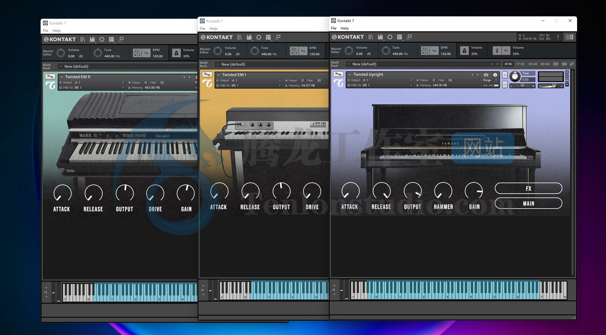 Clark Pro Audio Twisted Keys Suite (KONTAKT) 三台复古钢琴音源插图 Clark Pro Audio Twisted Keys Suite (KONTAKT) 三台复古钢琴音源插图