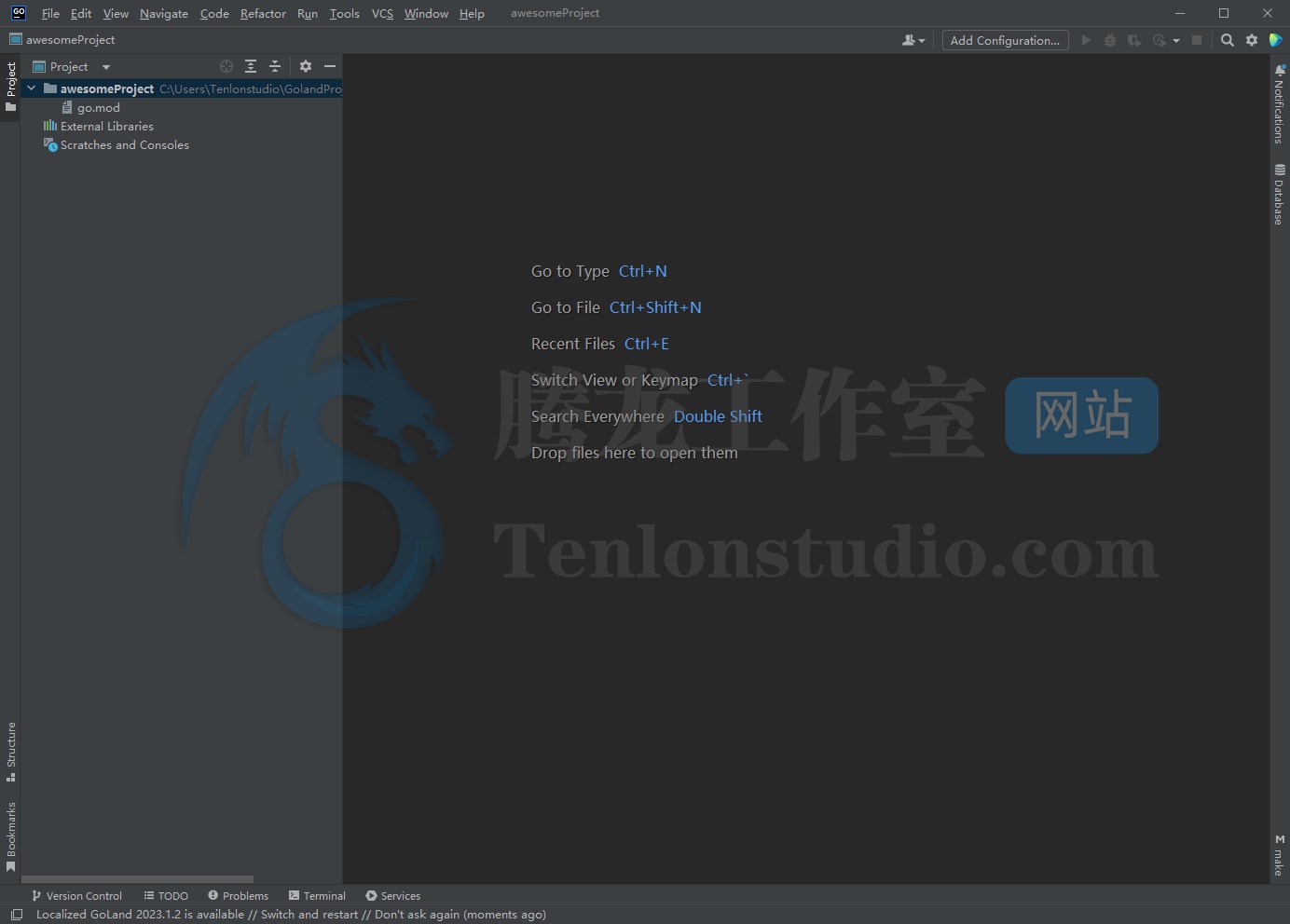 Go语言集成开发环境 JetBrains GoLand v2023.1.3 破解版插图1 Go语言集成开发环境 JetBrains GoLand v2023.1.3 破解版插图1