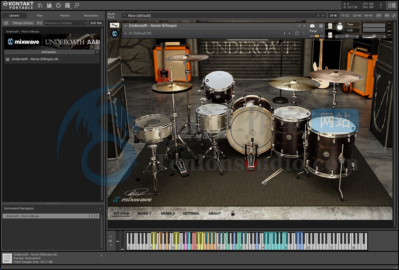 MixWave Underoath Aaron Gillespie (KONTAKT) 亚伦·吉莱斯皮鼓组音源插图 MixWave Underoath Aaron Gillespie (KONTAKT) 亚伦·吉莱斯皮鼓组音源插图
