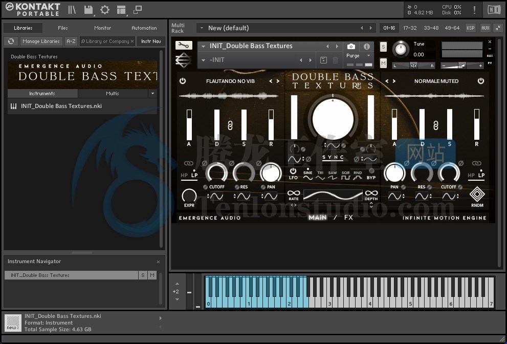 Emergence Audio Double Bass Textures v1.0.1 (KONTAKT) 低音氛围铺底音源插图 Emergence Audio Double Bass Textures v1.0.1 (KONTAKT) 低音氛围铺底音源插图