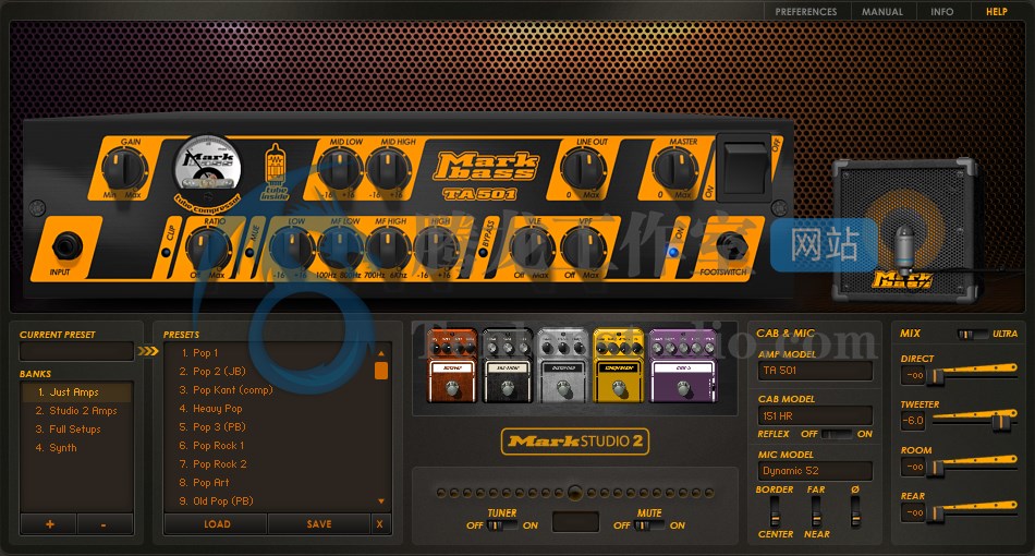 Markbass放大器插件 Overloud Mark Studio v2.0.19 TCD破解版插图 Markbass放大器插件 Overloud Mark Studio v2.0.19 TCD破解版插图