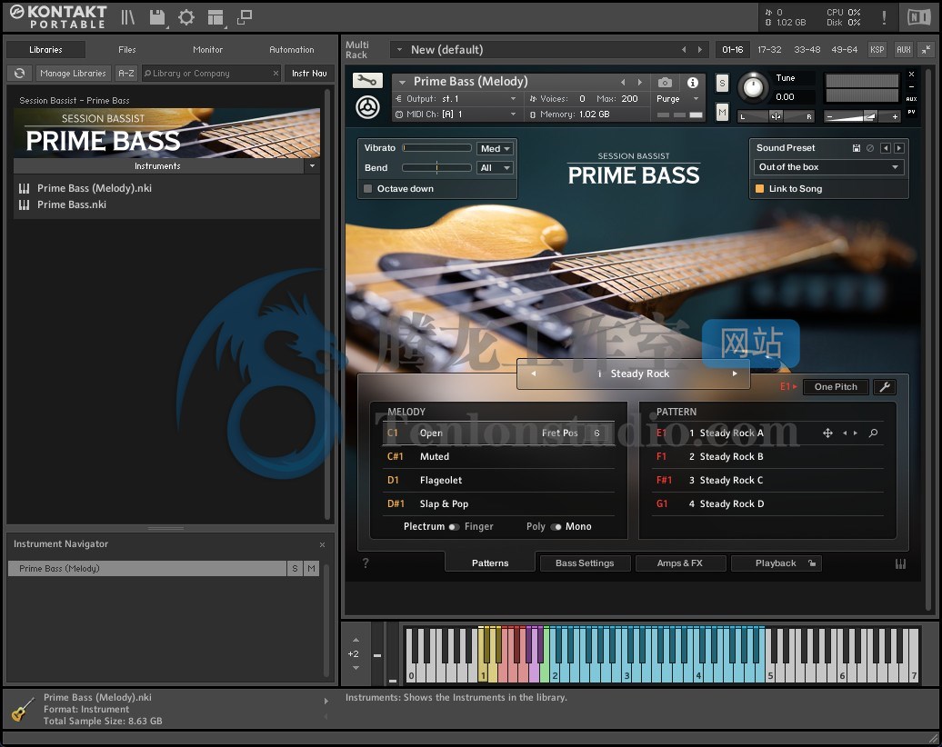Native Instruments Session Bassist Prime Bass (KONTAKT) 经典电贝司音源插图 Native Instruments Session Bassist Prime Bass (KONTAKT) 经典电贝司音源插图
