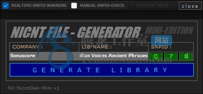NI-NICNT Generator Mini v1.0.0.0 康泰克非标准声库入库文件生成工具插图3 NI-NICNT Generator Mini v1.0.0.0 康泰克非标准声库入库文件生成工具插图3