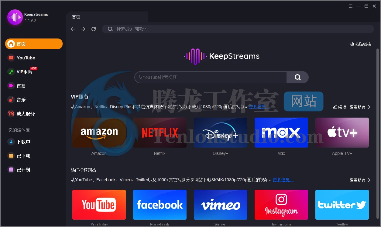 视频下载工具 KeepStreams v1.1.9.3 便携破解版插图 视频下载工具 KeepStreams v1.1.9.3 便携破解版插图