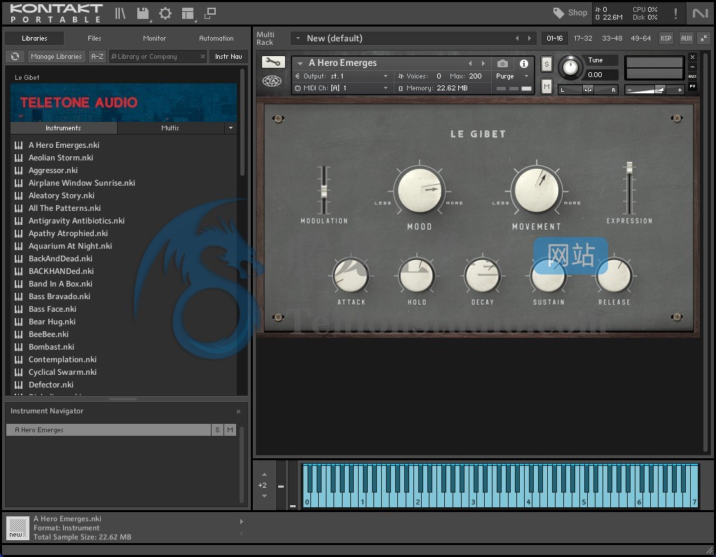 Teletone Audio Le Gibet (KONTAKT) 复古合成器音源插图 Teletone Audio Le Gibet (KONTAKT) 复古合成器音源插图