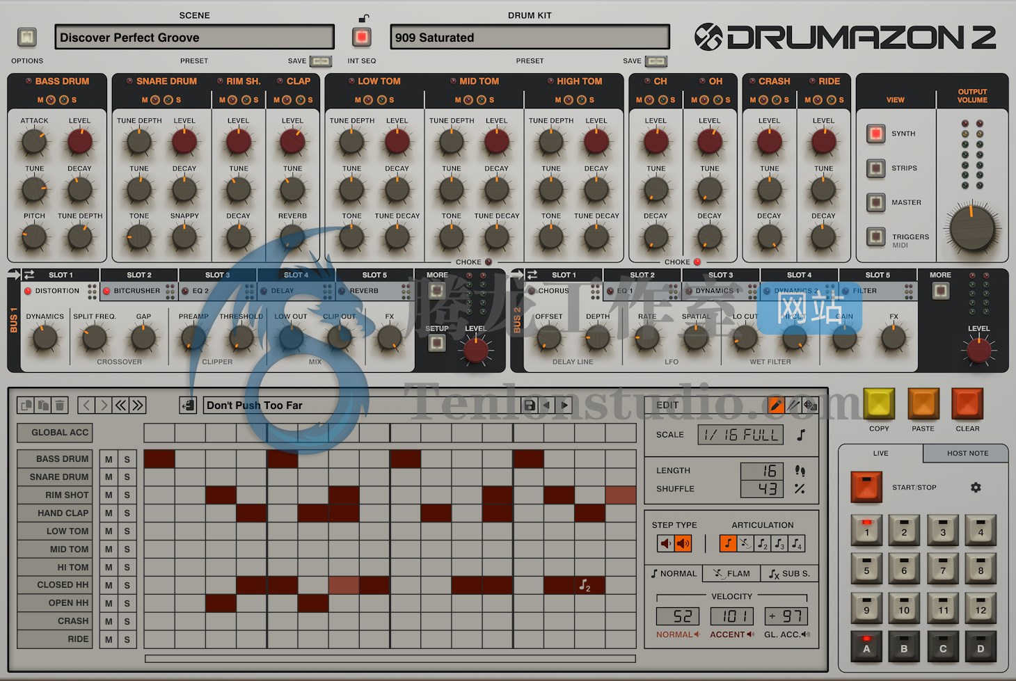 虚拟合成器插件 D16 Group Drumazon 2 v2.0.0 R2R破解版插图 虚拟合成器插件 D16 Group Drumazon 2 v2.0.0 R2R破解版插图