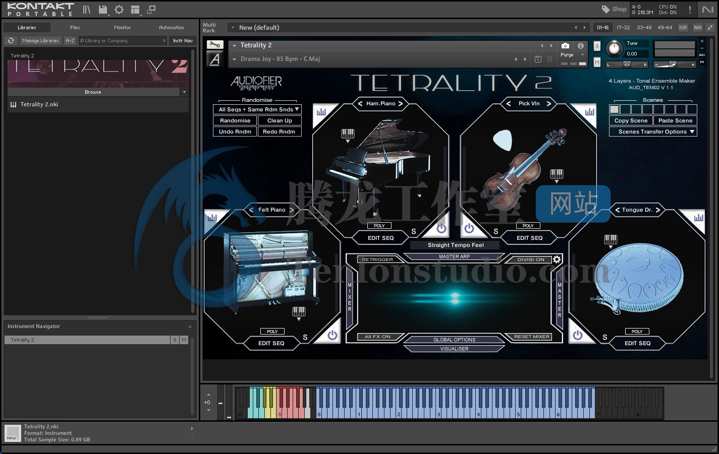 Audiofier Tetrality 2 (KONTAKT) 原声乐器混合合成音源插图 Audiofier Tetrality 2 (KONTAKT) 原声乐器混合合成音源插图