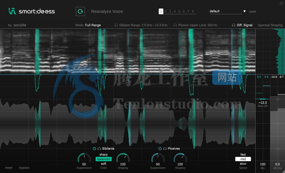 智能音频嘶嘶声消除插件 Sonible Smart Deess v1.0.1 TCD破解版插图 智能音频嘶嘶声消除插件 Sonible Smart Deess v1.0.1 TCD破解版插图