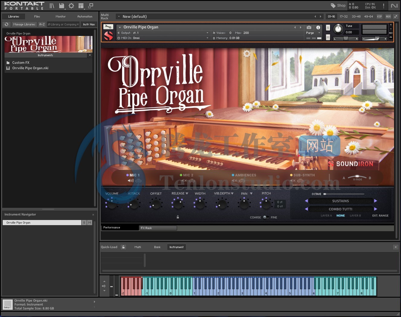 Soundiron Orrville Pipe Organ (KONTAKT) 气动式管风琴音源插图 Soundiron Orrville Pipe Organ (KONTAKT) 气动式管风琴音源插图