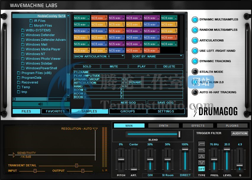 鼓声音轨替换插件 WaveMachine Labs Drumagog 5 v5.5.4 R2R版插图 鼓声音轨替换插件 WaveMachine Labs Drumagog 5 v5.5.4 R2R版插图